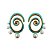 Brinco Grande Espiral de Resina com Pérola - Imagem 10