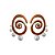 Brinco Grande Espiral de Resina com Pérola - Imagem 7