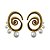 Brinco Grande Espiral de Resina com Pérola - Imagem 4