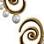 Brinco Grande Espiral de Resina com Pérola - Imagem 6