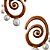 Brinco Grande Espiral de Resina com Pérola - Imagem 9