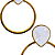 Argola Grande de Aço Dourado com Madrepérola de Resina - Imagem 3