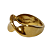 Anel de Aço Orgânico Onda Dourado - Imagem 3