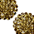 Brinco Pequeno Redondo Strass Hematita Dourado - Imagem 3