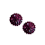 Brinco Pequeno Redondo Strass Roxo - Imagem 1