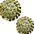 Brinco Pequeno Redondo Strass Amarelo Manteiga - Imagem 3
