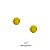 Brinco Pequeno Redondo Amarelo Citrine - BF323AM - Imagem 1