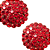 Brinco Pequeno Redondo Strass Vermelho - Imagem 3