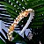 Tiara de Luxo Bordada Fina Branca Bege e Pérolas T261 - Imagem 2