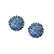 Brinco Pequeno Redondo Azul Jeans - BF434BJ - Imagem 1