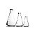 Kit Erlenmeyer Vidro Boro Boca Estreita 250ml, 500ml e 1000ml - Imagem 1