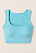 Cropped Azul Basic Rib - Imagem 1