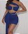 Vestido recorte tule azul royal - Imagem 1