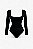Body Preto Manga Longa Decote Reto - Imagem 1