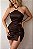 Vestido Curto Marrom Argola Dourada - Imagem 1