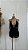 Conjunto Curto Preto Tule Decote Profundo com Detalhe Coração - Imagem 1