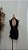 Vestido Curto Preto Decote Profundo com Amarração Frontal - Imagem 1