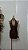 Vestido Curto Marrom com Zíper Frontal - Imagem 1
