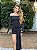 Vestido Curto Preto Ombro a Ombro com Faixa - Imagem 1