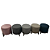 Puff Redondo Decorativo pés de madeira moderno Suede - Imagem 11