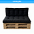 Locação Sofá de Pallet 1,20m x 0,80m com Estofado Preto Acquablock - Imagem 1