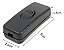 Kit 5 Interruptor Meio Fio para Abajur Tipo Pera - Preto Preto - Imagem 4
