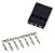 Kit 10 Conectores Dupont 4 Vias Fêmea com Terminal - Imagem 1