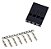Kit 50 Conectores Dupont 4 Vias Fêmea com Terminal - Imagem 1