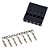 Kit 10 Conectores Dupont 5 Vias Fêmea com Terminal - Imagem 1