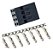 Kit 5 Conectores Dupont de 8 Vias Fêmea com Terminal - Imagem 1