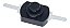 50 Botão Mini Interruptor DC 1208Yd Preto com Trava - Imagem 1