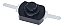 5 Botão Mini Interruptor DC 1208Yd Preto com Trava - Imagem 1