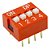 10 Chave Seletora Dip Switch 4 Vias 180 Graus Vermelho - Imagem 1
