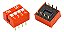 10 Chave Seletora Dip Switch 4 Vias 180 Graus Vermelho - Imagem 4