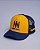 Boné Trucker Amarelo com Azul Marinho Johnny Person - Imagem 7