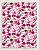 Papel Crepom Floral 07 - Cereja - 30 unid - Imagem 1
