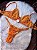Conjunto Lingerie Renda Laranja - Imagem 1