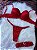Conjunto Lingerie com Persex Vermelho - Imagem 1