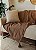 Manta Decorativa Tear Artesanal Siena Marrom Caramelo 140 x 140 - Imagem 1