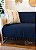 Manta Decorativa Sofá Grande Algodão Azul Marinho 180 x 250 - Imagem 5
