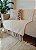 Manta Xale para sofá cadeira poltrona Algodão Branco Cru 140 X 140 - Imagem 3