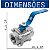 VALVULA DE ESFERA TRIPARTIDA 1/2 NPT CL300 - MGA - Imagem 5