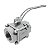VALVULA DE ESFERA TRIPARTIDA 1/2 NPT CL300 T. INOX 304 - MGA P. REDUZIDA - Imagem 1