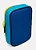 Estojo Escolar Grande com Faixa Color Block Azul Puket 050403245 - Imagem 3