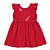 Vestido Vermelho Infantil em Tecido Plano Leve Bordado Ponto Cruz Paraiso 15494 - Imagem 1