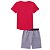 Conjunto Camiseta em Meia Malha e Bermuda em Moletom Infantil Masculino Johnny Fox 53187 - Imagem 2