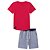 Conjunto Camiseta em Meia Malha e Bermuda em Moletom Infantil Masculino Johnny Fox 53187 - Imagem 1