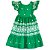 Vestido Verde Estampa Barrado Crochê Vovó Noel Precoce 4335 - Imagem 1