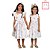 Vestido Branco Estampa Bate Coração Infantil Precoce 4338 - Imagem 3