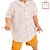 Conjunto Camisa Off White e Bermuda Mostarda Infantil Menino Vigat 3856 - Imagem 2